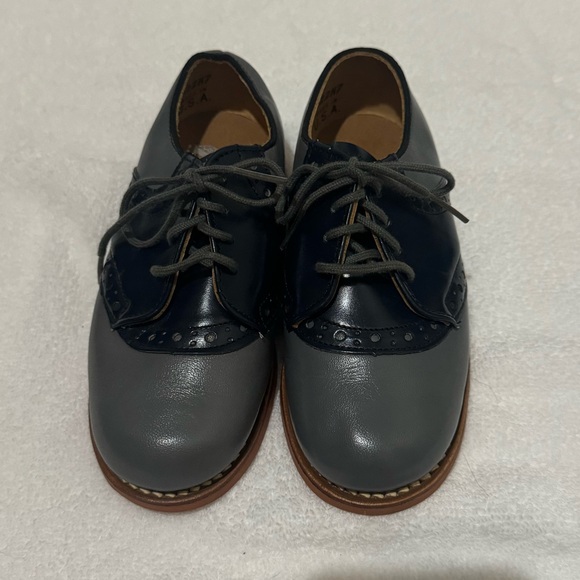 NWOT Saddle Mates by Foot Traits Gray & Navy Saddle Shoes Size 9 - Picture 6 of 9